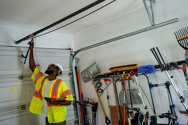 Professional Garage Door Panel Replacement technician working in Rossville, KS